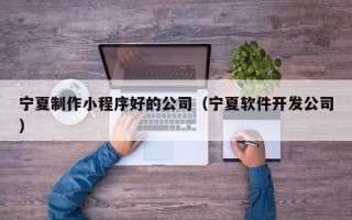 牡丹江宁夏制作小程序好的公司（宁夏软件开发公司）