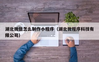 牡丹江湖北微信怎么制作小程序（湖北微程序科技有限公司）